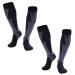 Compression stockings for women and men 20-30 mmHg medical graded compression stockings for sports running plantar fasciitis nurses shin rails diabetics (2 pairs) XL-XXL black/black