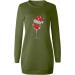 Hanxiulin Women's Christmas Dress - Oversized Long-Sleeved Hoodie Sweatshirt in Green XL - Trendy Holiday Fashion - Buy Online on GoSupps.com
