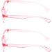 Buy V.W.E. 2 Pairs Casual Rectangular Reading Glasses - Stylish Simple Readers in Blue Red Clear & Light Pink | 1.5x Magnification - International Shipping Available - Buy Online on GoSupps.com