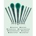 Professional 8-Piece Green Makeup Brush Set | Synthetic Brushes for Foundation Concealer and Kabuki | International Shipping - Buy Online on GoSupps.com