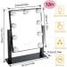 Depuley Hollywood Lighted Vanity Makeup Mirror with 9 Dimmer LED Bulbs - Smart Touch Control, 3 Lighting Modes, 10X Magnification, 360 Rotation (12in, Black) - Buy Online on GoSupps.com