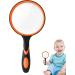 Reading Magnifying Glass | Anti-Slip Handle Magnifying Glasses for Work | Magnifying Glass for Kids Kids Magnifying Glass High-Definition for Elderly Reading Orange1 - Buy Online on GoSupps.com
