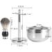 Professional Men's Razor Set - Stainless Steel with Lid & Brackets Mustache Care & Wet Shaving Brush Tool | International Shipping Available - Buy Online on GoSupps.com