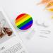 LGBT Pride Flag Round Case For Contact Lens Kit Storage Box with Mirror Printed - Buy Online on GoSupps.com