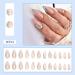 24Pcs Medium Length Almond Shape Blue Glitter Press on Nails - Reusable Full Cover False Acrylic Nails for Women and Girls - Buy Online on GoSupps.com