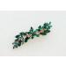 Shop Gorgeous Green Rhinestone Floral Hair Barrette Clip | Rose Gold Plated - International Shipping Available - Buy Online on GoSupps.com