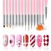 URAQT Nail Art Brushes Set with 15 Acrylic Painting Brushes and 5 Dotting Tools - DIY & Professional Nail Art Kit (20pcs) - Buy Online on GoSupps.com