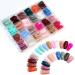 576Pcs Medium Square Nails Colored Fake Nails Artificial Fingernails Acrylic Tip 12 Size for Women Long Ballerinas Nails Square Nails Nails Long