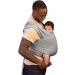 MOBY Grey Classic Baby Wrap Carrier | Made from 100% Cotton | Breathable & Stretchy | One Size Fits All | For Newborn to Toddler up to 33lbs | Unisex - Buy Online on GoSupps.com