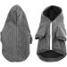 Meioro XL Gray Dog Sweater with Zip & Hood - Cute Winter Pet Clothing for Dogs & Cats Perfect for French Bulldogs & Pugs - Buy Online on GoSupps.com