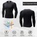3 Pack Men's Cool Dry Compression Long Sleeve Shirts - Black/White/Orange - Large | Sports Base Layer for Running, Workout, Gym - Buy Online on GoSupps.com