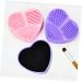 Mikikit Silicone Makeup Applicator & Cleaning Box - Pink Heart Shaped Brush Cleaner for All Makeup Brushes - Ideal for Quick & Easy Cleaning - Buy Online on GoSupps.com