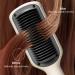 Hair Straightener Brush | 5 Temp Ring Comb for Women | Auto-Off Safety & Anti-Scald | Fast Heating & Dual Voltage - Beige - Buy Online on GoSupps.com