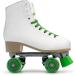 RollingBunny High-Top PU Leather Roller Skates - Women/Girls, White, US 6.5 (W6.5-W7) - Buy Online on GoSupps.com
