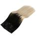Buy Moresoo Balayage Clip-In Real Hair Extensions - 45cm #1B/18/60 120g - Black to Ash Blonde & Platinum Blonde - Buy Online on GoSupps.com