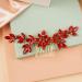 BERYUAN Women Girls Red Rhinestone Hair Comb Teardrop Rhinestone Wedding Hair Comb Gold Wedding Headband Princess Bride Headpiece for Women Girls (RED) - Buy Online on GoSupps.com