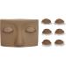 Vivid Half Face Makeup Head with 3 Pairs Removable Eyelids for Lash Extensions Practice Compact Lightweight Suitable for Display (Brown Sunflower) - Buy Online on GoSupps.com