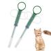 Greoer 2 Pieces Cat Pet Pill Shooter Silicone Pills Feeding Dispenser Tool with 2 Soft Silicone Tips Pet Medicine Feeder Medical & Liquid for Feeding Small Dogs Cats Animals 2 Pieces Green