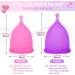 Menstrual Cups Set of 2 - Reusable Period Cups Kit for Girls & Women - Medical-Grade Silicone - Includes 1 Small & 1 Large Cup + Storage Bag - Buy Online on GoSupps.com