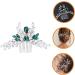 FRCOLOR Green Hair Accessories bridal hair combs pin hair bridal hair crystal hair Bride Hair Side hair decorations dinner party modeling rhinestones Red Flower Hair Comb - Buy Online on GoSupps.com