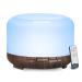 LONID Essential Oil Diffusers 500ml Wood Grain Diffusers for Essential Oils Large Room Home Aromatherapy Oil Diffuser with Cool Mist (Black Wood Grain)