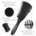 Detangling Brush for Afro American Hair | Textured 3a-4c Kinky Coils | Wet/Dry, Thick, Long, Curly Hair Detangler - Black - Buy Online on GoSupps.com