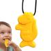 Buy Bexdug Yellow Sensory Chewing Chain - Creative Dinosaur-Shaped Silicone Fidget Toy for Kids | Portable Bite Chain for Sensory Relief - Buy Online on GoSupps.com