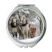 Mirror Compact Mirror animals forest horses pocket mirror portable mirror