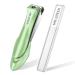 MR.GREEN Nail Clippers with Nail File Anti Splash Nail Clipper Set for Thick Nails Medical Grade Stainless Steel Professional Nail Cutter Sharp and Durable fingernail Clipper for Men and Women(Green)