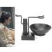 Premium Stainless Steel Shaving Brush Holder & Black Soap Dish Set for Men - Perfect Gift for Grooming - Buy Online on GoSupps.com
