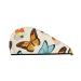 Microfiber Hair Drying Cap Butterflies Hair Towel Cap Soft Absorbent Hair Towel Towel Wrap with Button Quick Dry Fast Drying Hair Capsfor Curly Long & Thick Hair
