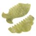 Plafope 2 pieces jade comb jade hairbrush portable jade massage bums jade gua sha combs skin care combs cockroaches the scalp combs facial massage devices head massage tools