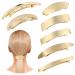 Cinaci 7pcs Simple Elegant Gold Metal Hair Clips Decorative Hair Clips Hairpins Accessories for Women Girls