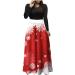 Christmas sweater dressy Christmas long sweater for women Long sleeve with Christmas motif bag sweatshirt dress o-neck Christmas nice moose snow man snowflake printing club clothes watermelon red s