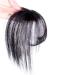 Tixiyu 3D Air Bangs Clip in Bangs Hairpiece Human Hair Hair Topper Extension Invisible Seamless Thin Neat Air Bangs Black