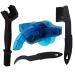 FOXNSK Bike Chain Cleaner Kit, Easy and Quick Clean Chains Scrubber Gear Brush Maintenance Cleaning Tool Set for Road Bicycle Mountain Bikes MTB A-Set Combination