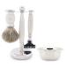 JAG Shaving Razor set - 4 -piece shaving set - Jag's Lee Range - Super Dachshaar Razor brush - 3 edge of the razor blades Razor plane - shaving bowl - shaving stand - ivory gift set