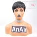 Yviann Pixie Cut Short Human Hair Wig for Black Women - Natural Straight 1B Color - Buy Online on GoSupps.com