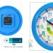 Kiddus Children's Wall Clock - Silent Analogue Time Teacher | Multi-Language Time Learning in English Blue - Buy Online on GoSupps.com