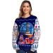 Bigfanshu Womans Fall Clothes 3D Print Christmas Long Sleeves O-Neck Pullover Sweatshirt Blouse Tops Dark Blue - Buy Online on GoSupps.com