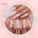 Florry Coffin Pink Rhinestone Extra Long Press on Nails 24Pcs - Luxury Acrylic Fake Nails for Women and Girls - Buy Online on GoSupps.com