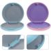 Fomiyes Silicone Tooth Clip Holder - 2pcs Orthodontic Retainer Box in Pink & Sky Blue | Durable Prosthesis Case 8.5x5.5cm & 5x2.5cm for International Shipping - Buy Online on GoSupps.com