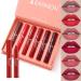 6 Colors Matte Lipstick Set Waterproof Long Lasting Lip Liner Moisturizing Lip Pencil Lipstick with Gift Box (6Colors/Set)