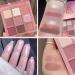 9-Color Pink Rose Shimmer Matte Eyeshadow Palette | High Pigmented Glitter | Waterproof & Long-Lasting | D03 - Buy Online on GoSupps.com
