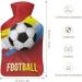 Football Hot Water Bottle with Plush Cover - Hand Warmer for Adults & Children | 26.5x15.3cm - International Shipping Available - Buy Online on GoSupps.com