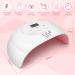 LKE 72W UV Lamp for Gel Nails with LCD Screen and Auto Sensor - Gel Nail Kit with Top and Base Coat, 3 Timer Settings - Perfect DIY Tools for Beginners - Pink - Buy Online on GoSupps.com