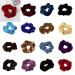 JUSTFOX XL Velour Velvet Hair Tie Ponytail Holder - Red Scrunchie for Effortless Style | International Shipping Available - Buy Online on GoSupps.com