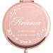 Personalized Maverton Round Double Makeup Mirror - Engraved Rose Gold Travel Pocket Mirror for Handbags - Perfect Gift for Women - Buy Online on GoSupps.com