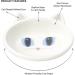 PetRageous Oval Frisky Kitty Stoneware Cat Bowl - 5.5 Wide, 1.5 Tall, 5.3oz Capacity, Dishwasher Safe - White - Buy Online on GoSupps.com