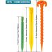 Hikemax 10-Inch Spiral Plastic Tent Stakes 15 Pack - Heavy Duty Beach Tent Pegs for Camping, Backpacking, Gardening - Buy Online on GoSupps.com